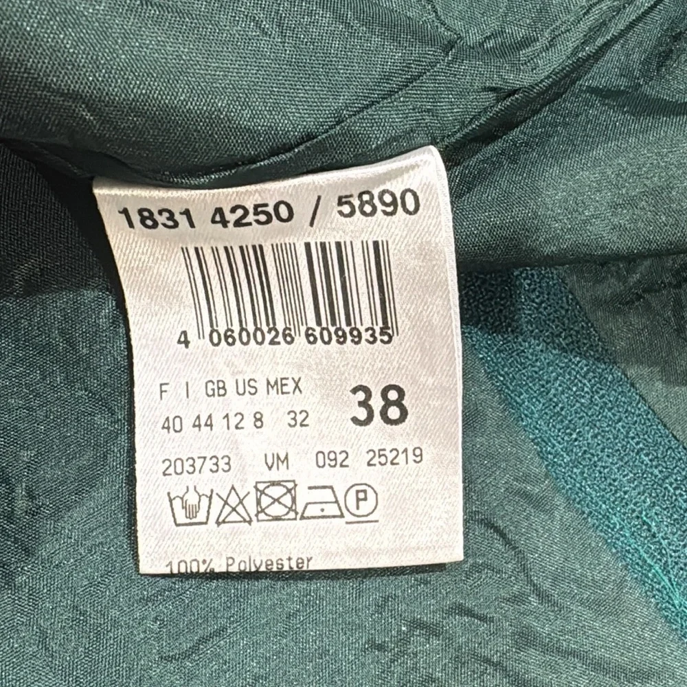 Vera Mont Textured Teal Sleeveless Blouse size 8 - Picture 4 of 4